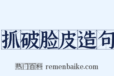 抓破脸皮造句是什么意思的图片